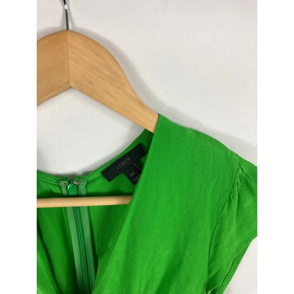 J Crew Faux Wrap Ruffle Dress Size 00